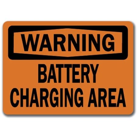 Signmission Safety Sign, 14 in Height, Plastic, 10 in Length, Battery Charging Area WS-Battery Charging Area